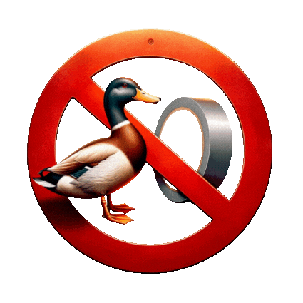 No duct tape emblem